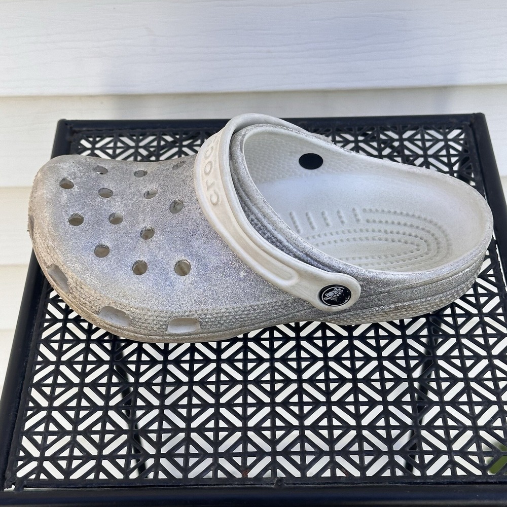 Crocs Classic Clogs Sandals Kids Size J3 Unisex Kids Glitter Sparkle Summer - Picture 6 of 9